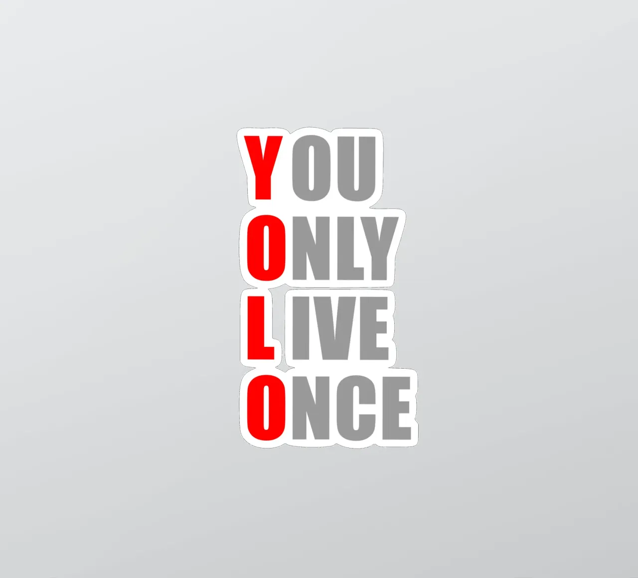 YOLO | You Only Live Once | Design per camicia adesivo da Autofocus