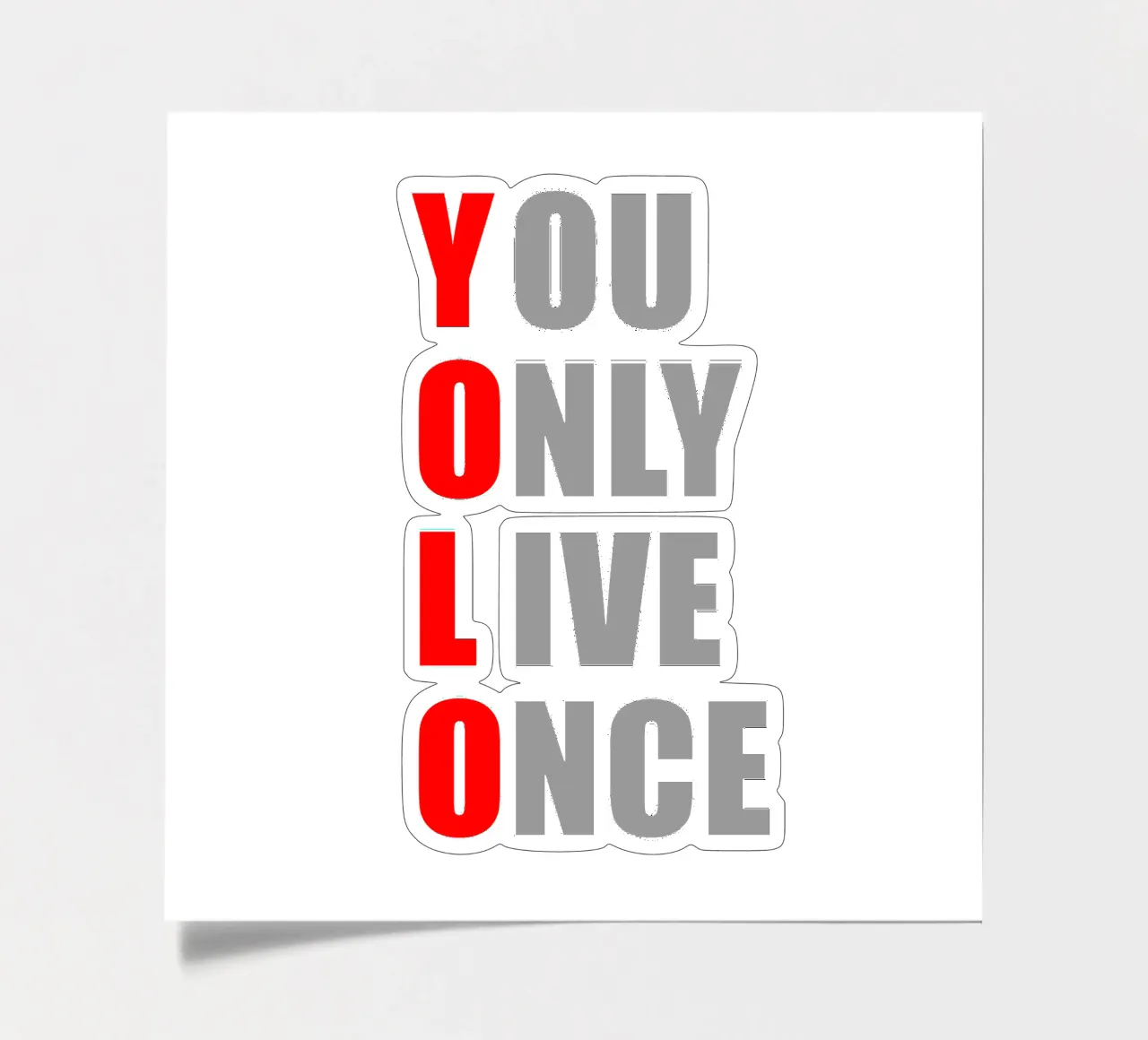 YOLO | You Only Live Once | Design per camicia foglio adesivo da Autofocus