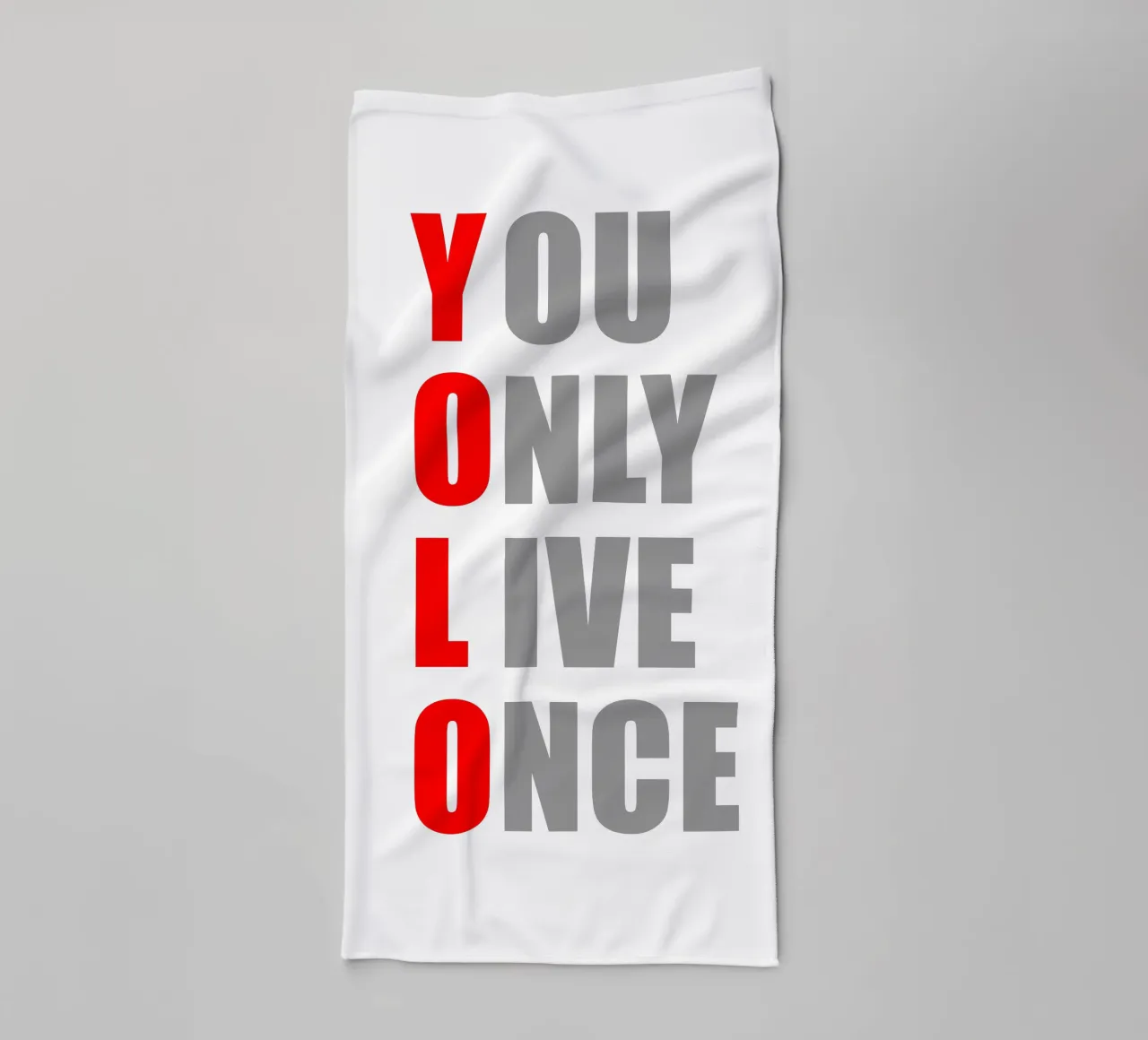 YOLO | You Only Live Once | Design per camicia asciugamano da bagno da Autofocus