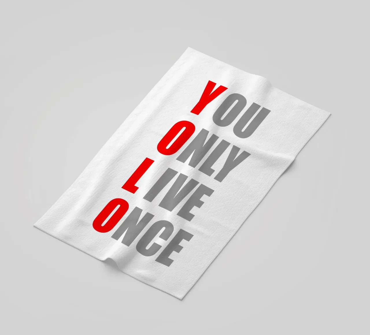 YOLO | You Only Live Once | Shirt Design beach towel by Autofocus
