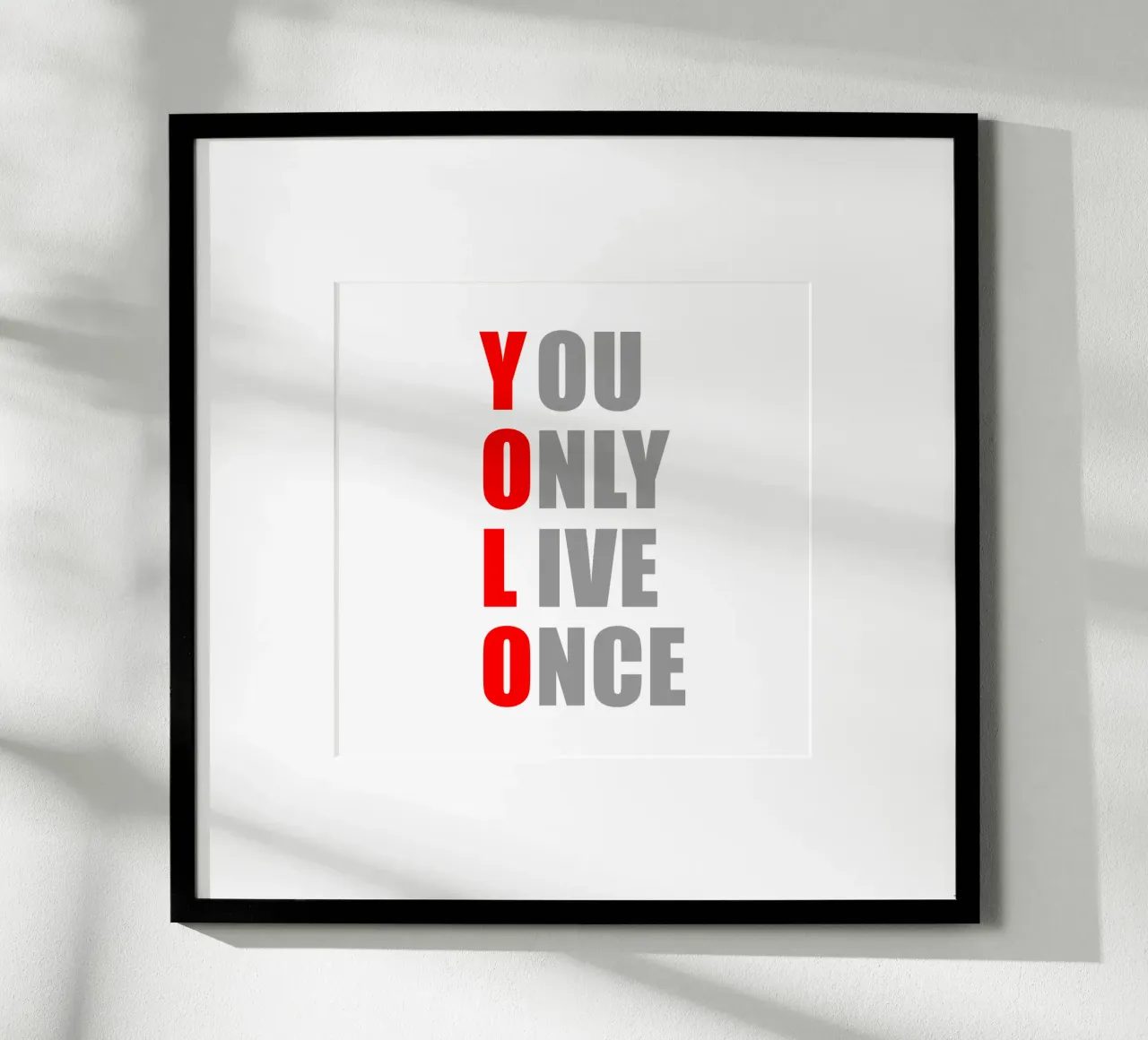 YOLO | You Only Live Once | Design per camicia carta hahnemühle da Autofocus