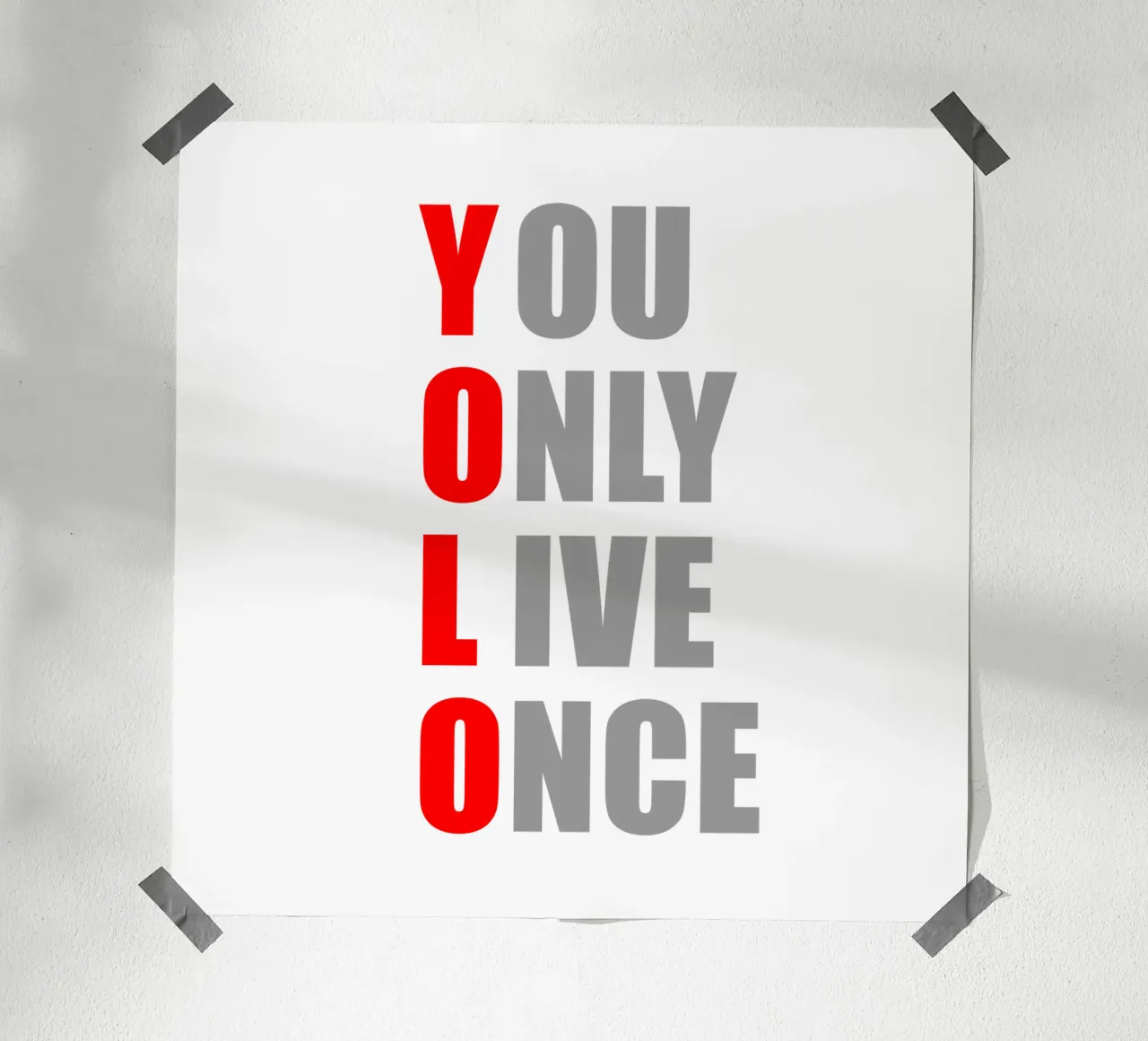 YOLO | You Only Live Once | Design per camicia carta hahnemühle da Autofocus