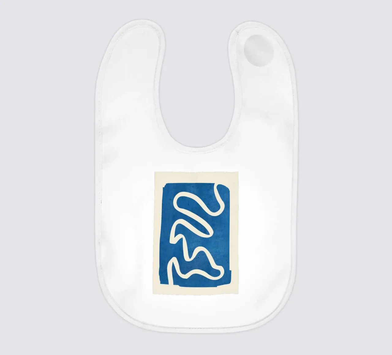 abstract minimal 31 Blue baby bib by ThingDesign
