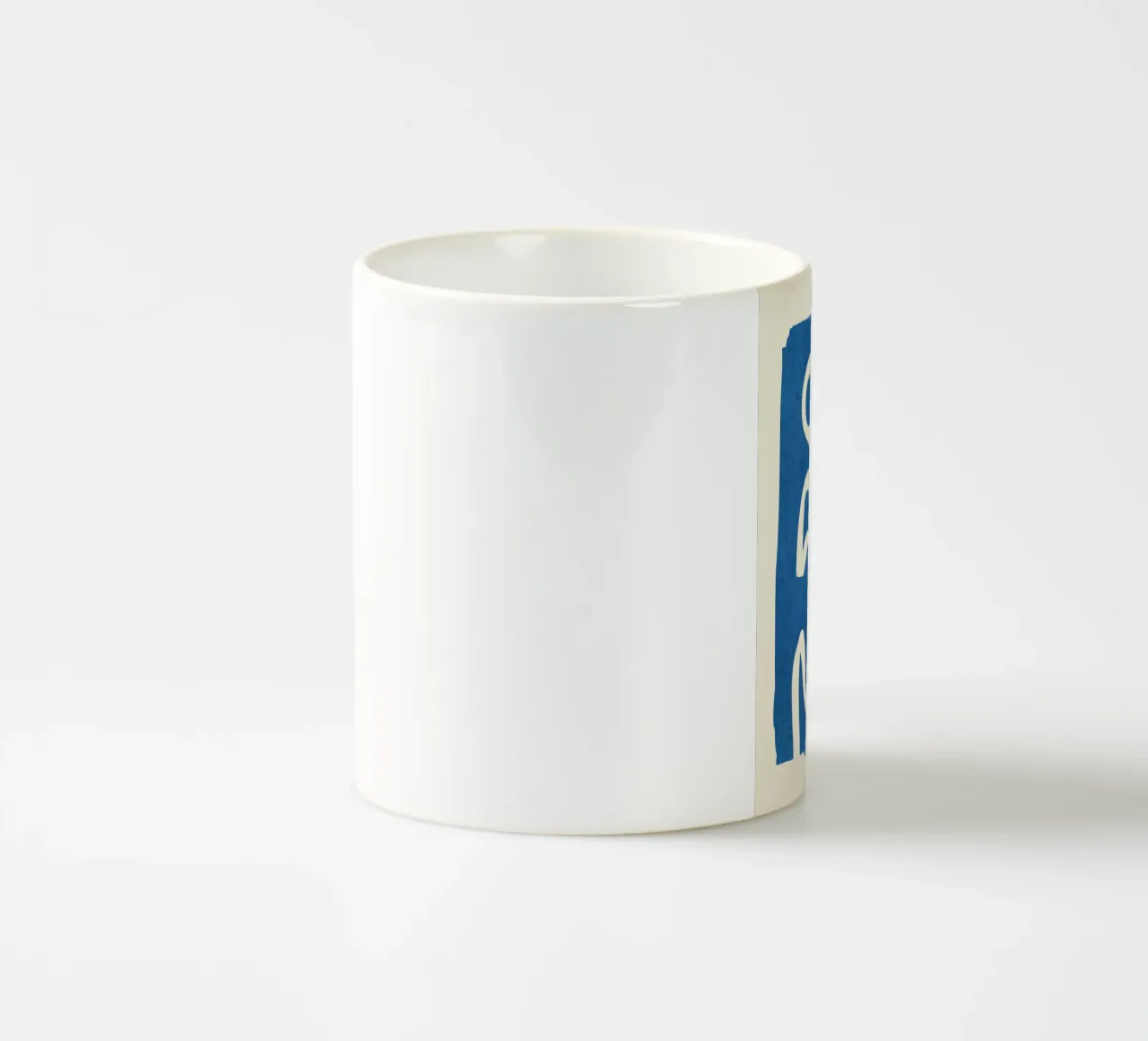 abstract minimal 31 Blue ceramic mug by ThingDesign