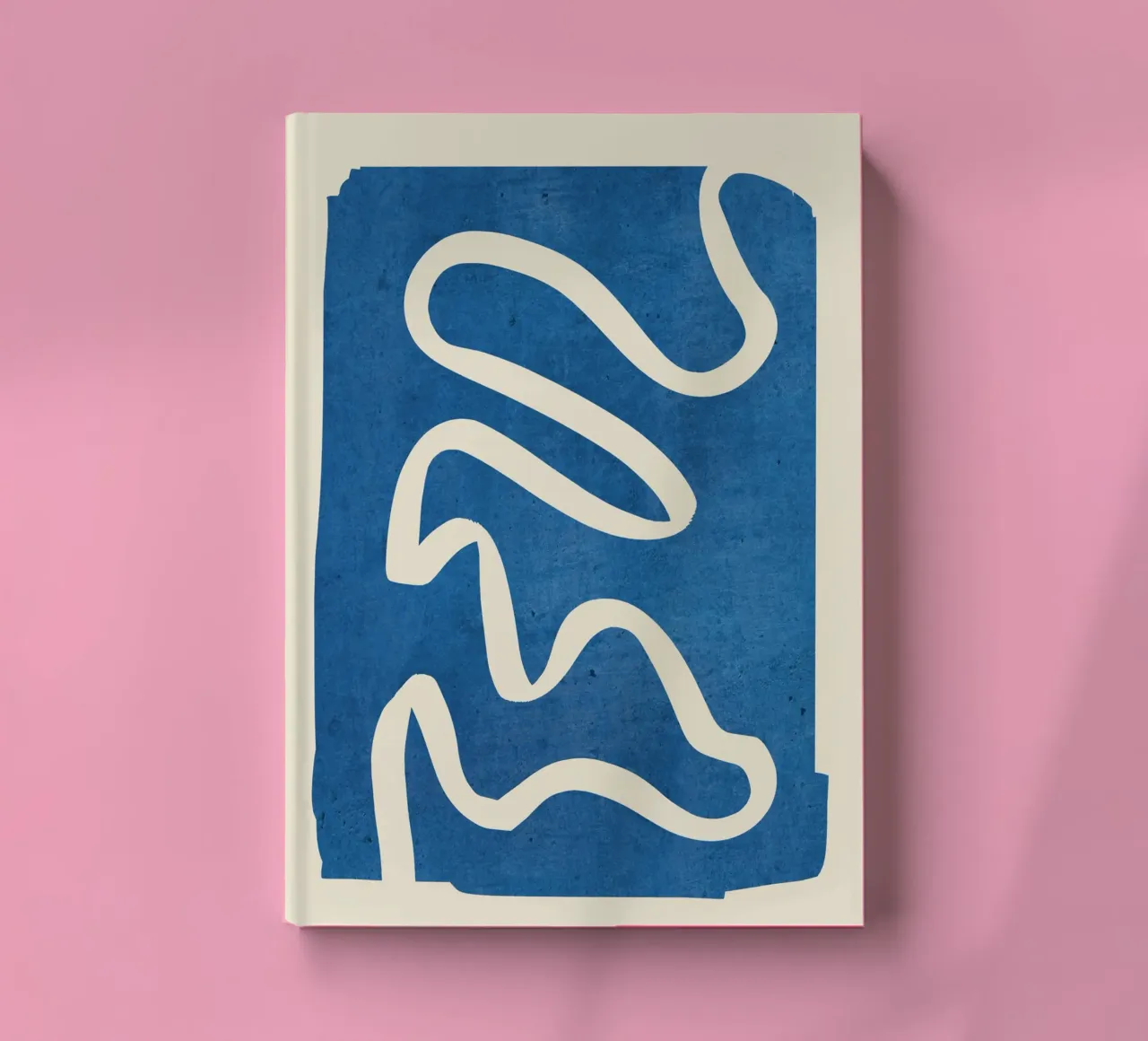 abstract minimaal 31 Blauw notitieboek van ThingDesign