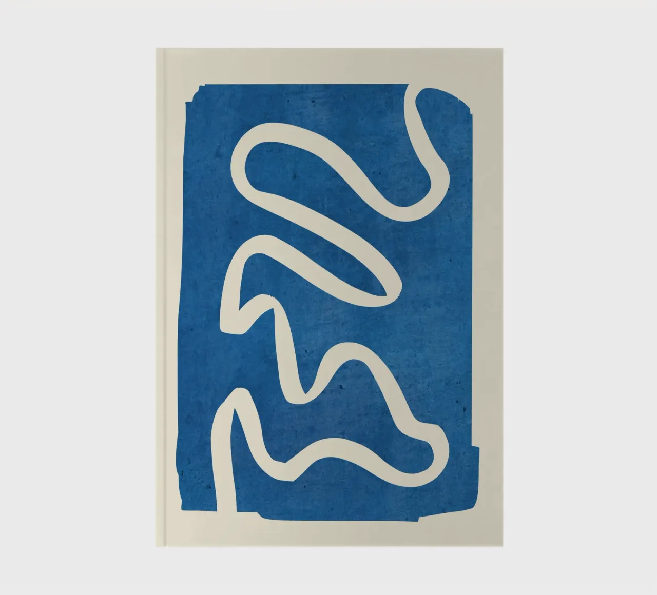 abstract minimaal 31 Blauw notitieboek van ThingDesign