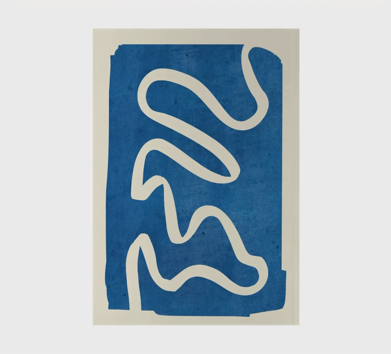 abstract minimaal 31 Blauw notitieboek van ThingDesign