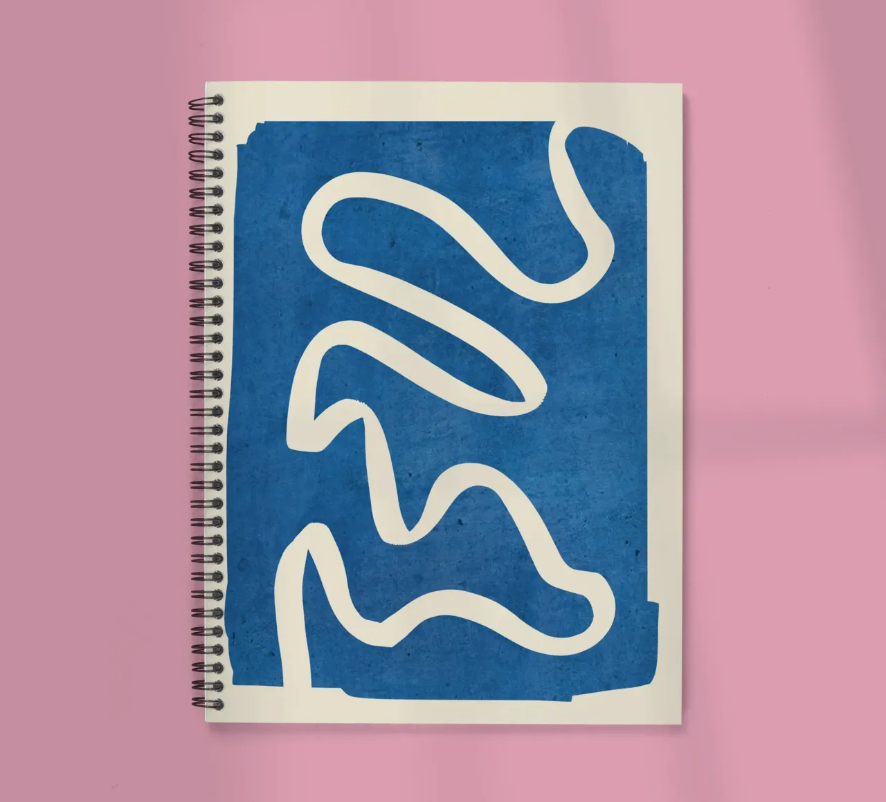 abstract minimal 31 Blue spiral notebook by ThingDesign