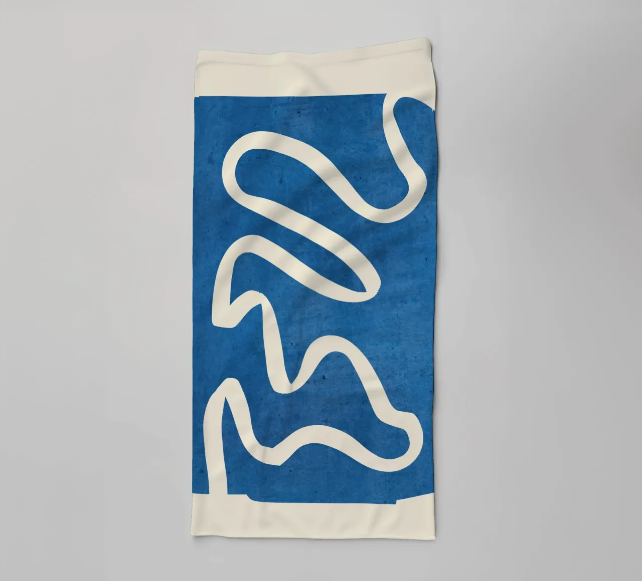 abstract minimal 31 Blue towel by ThingDesign
