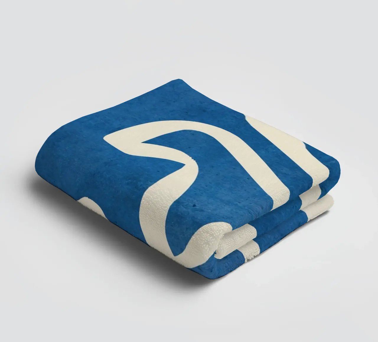 abstract minimal 31 Blue towel by ThingDesign