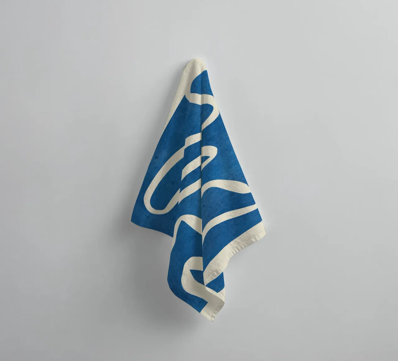 abstract minimal 31 Blue towel by ThingDesign