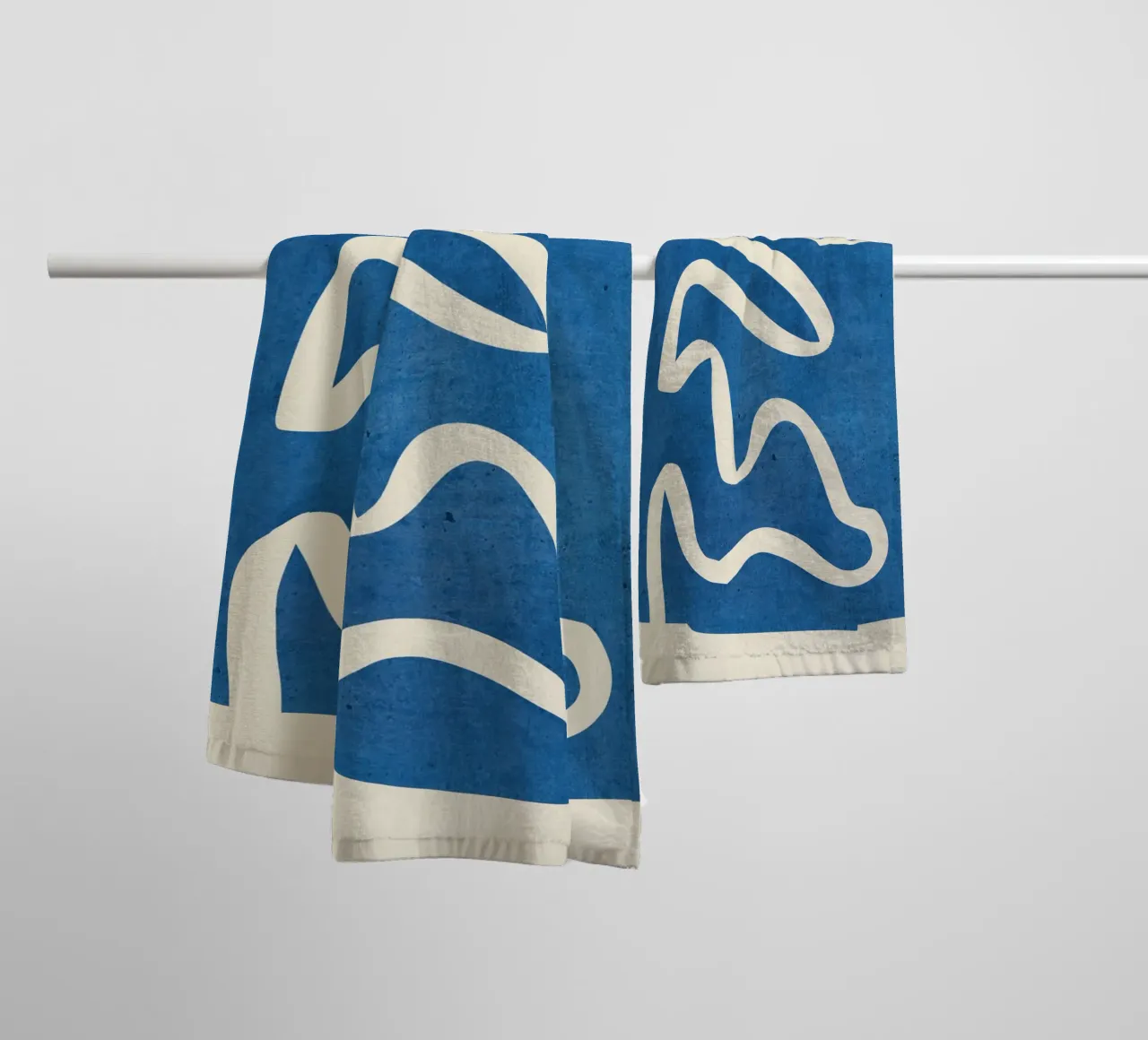 abstract minimal 31 Blue towel by ThingDesign
