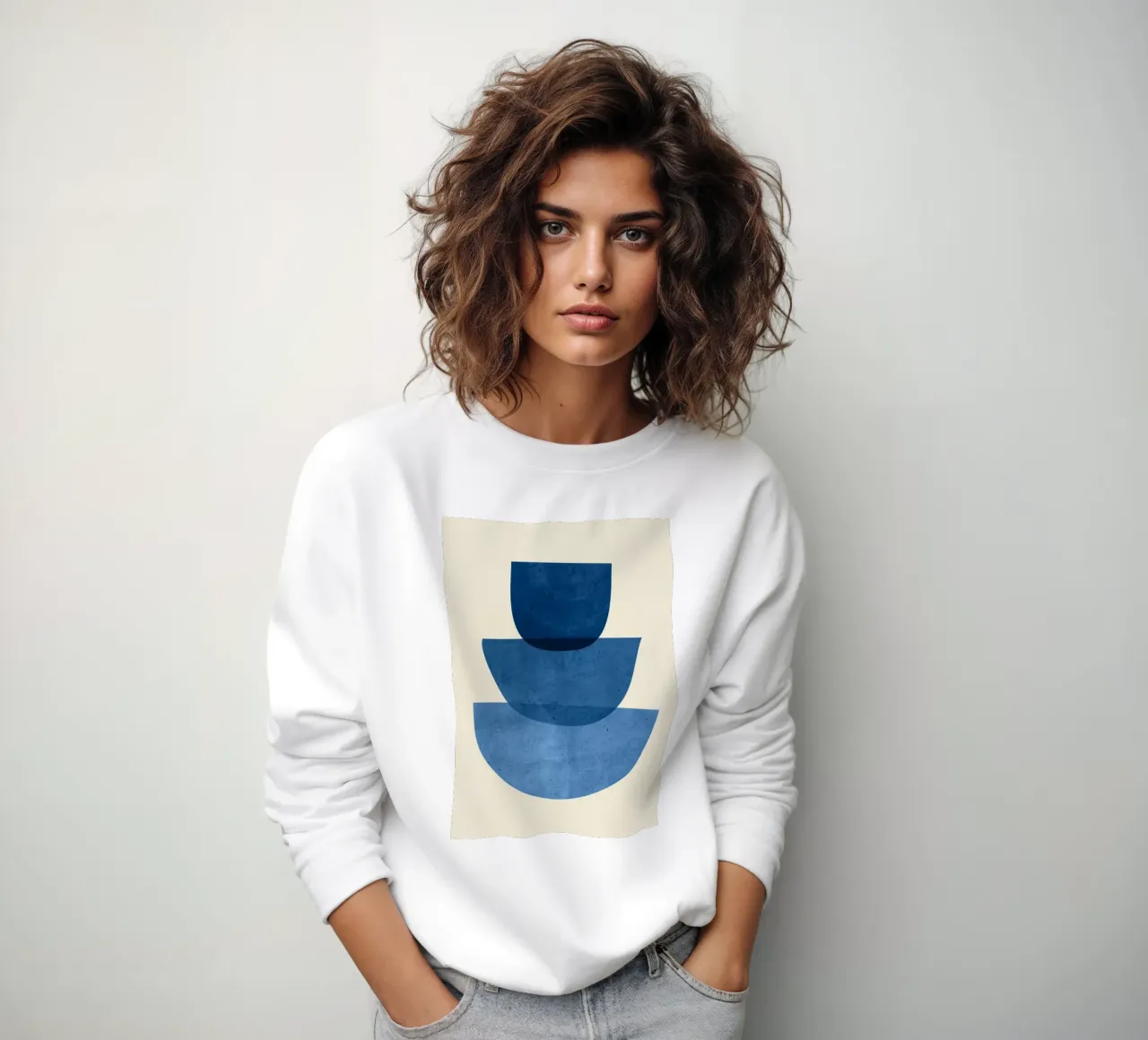 Forme astratte 37 Blu felpa da ThingDesign