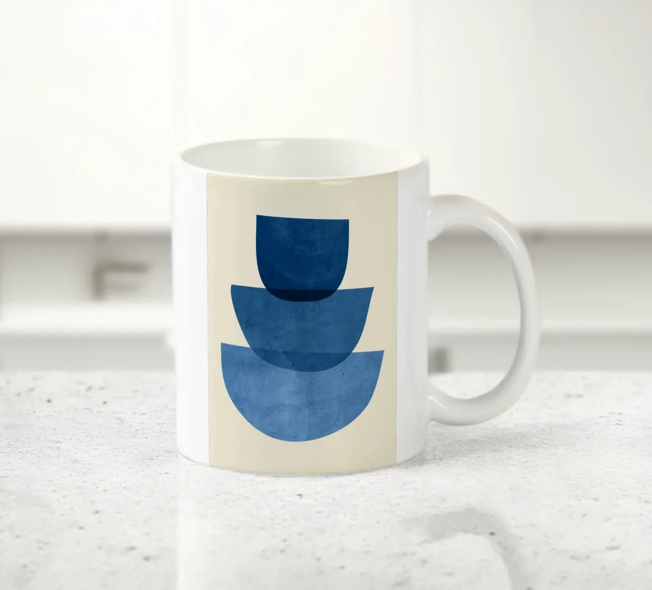 Forme astratte 37 Blu tazza in ceramica da ThingDesign
