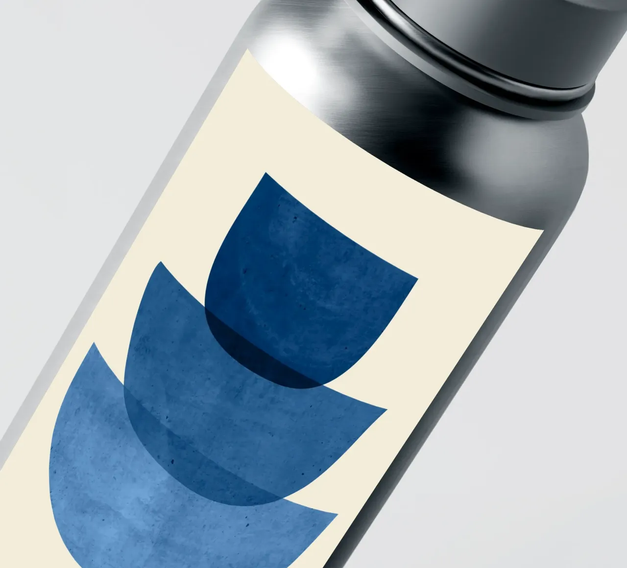 Abstract Shapes 37 Blue sticker by ThingDesign