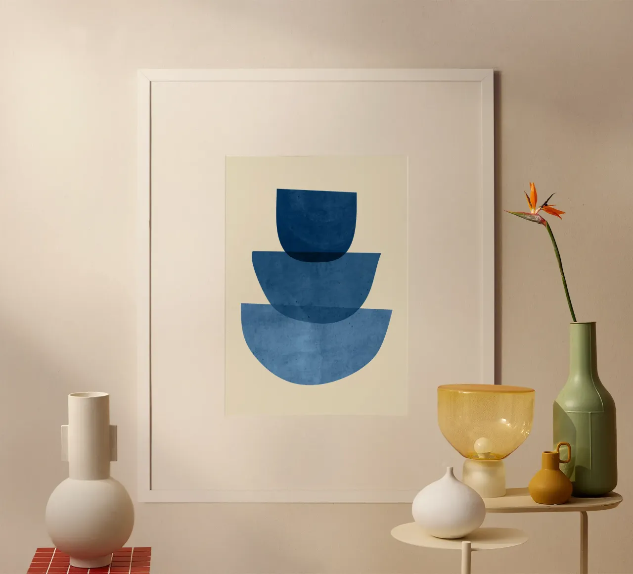 Forme astratte 37 Blu carta hahnemühle da ThingDesign