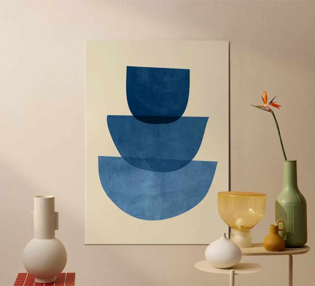 Forme astratte 37 Blu carta hahnemühle da ThingDesign