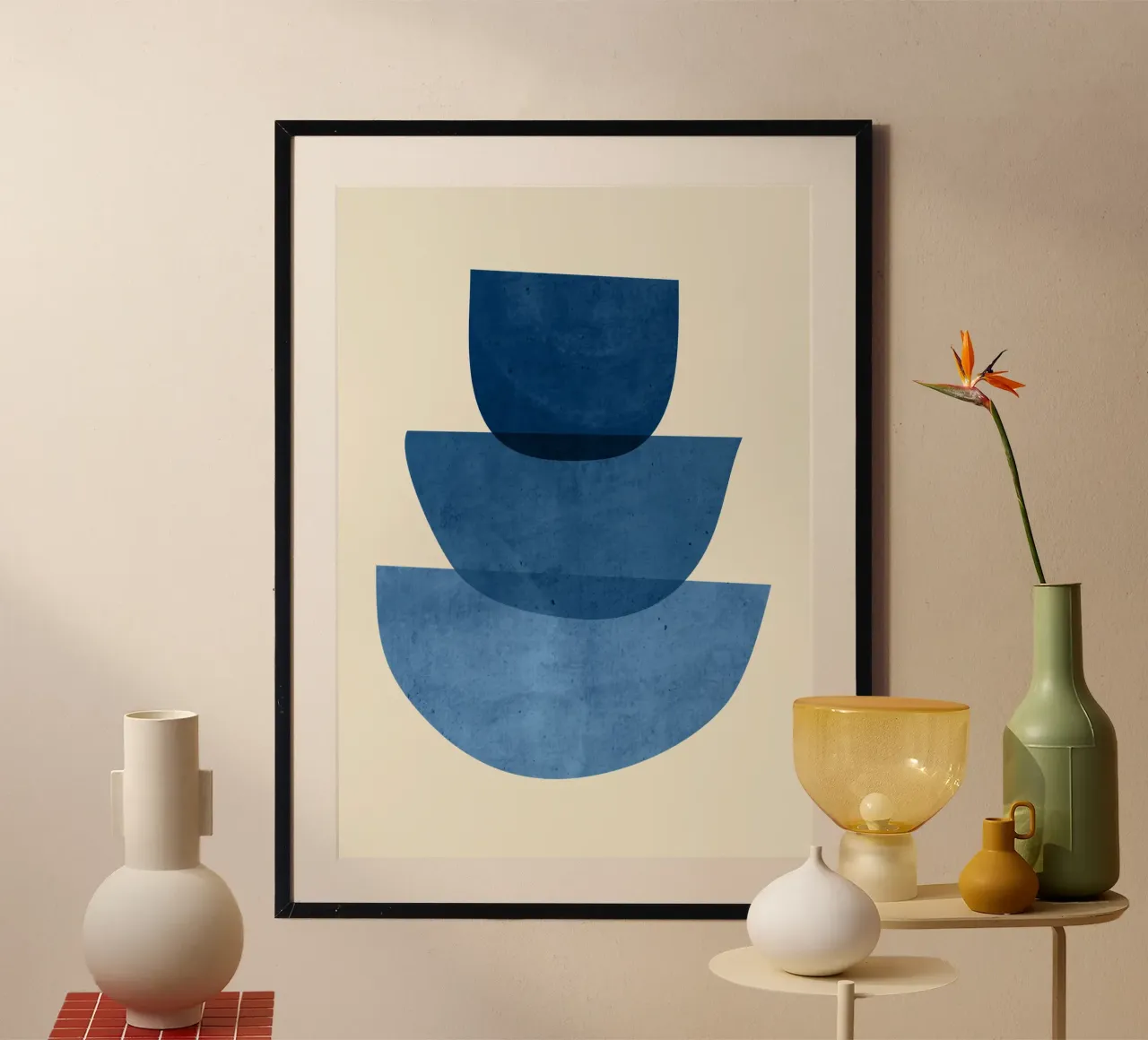 Forme astratte 37 Blu carta hahnemühle da ThingDesign