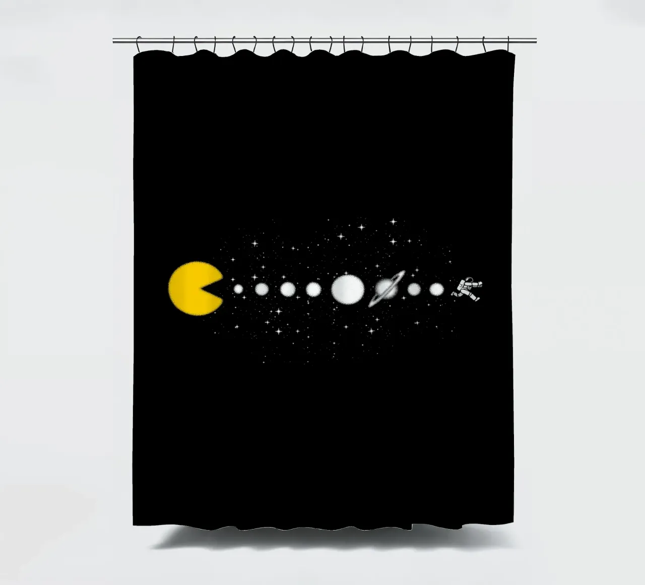 Astronauta minimalista per l'espansione del sistema solare tenda da doccia da Tobe Fonseca