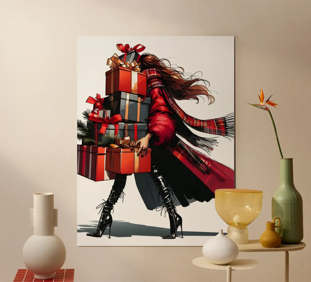 NATALE TUTTO IMPACCHETTATO carta hahnemühle da ARTOMATIC