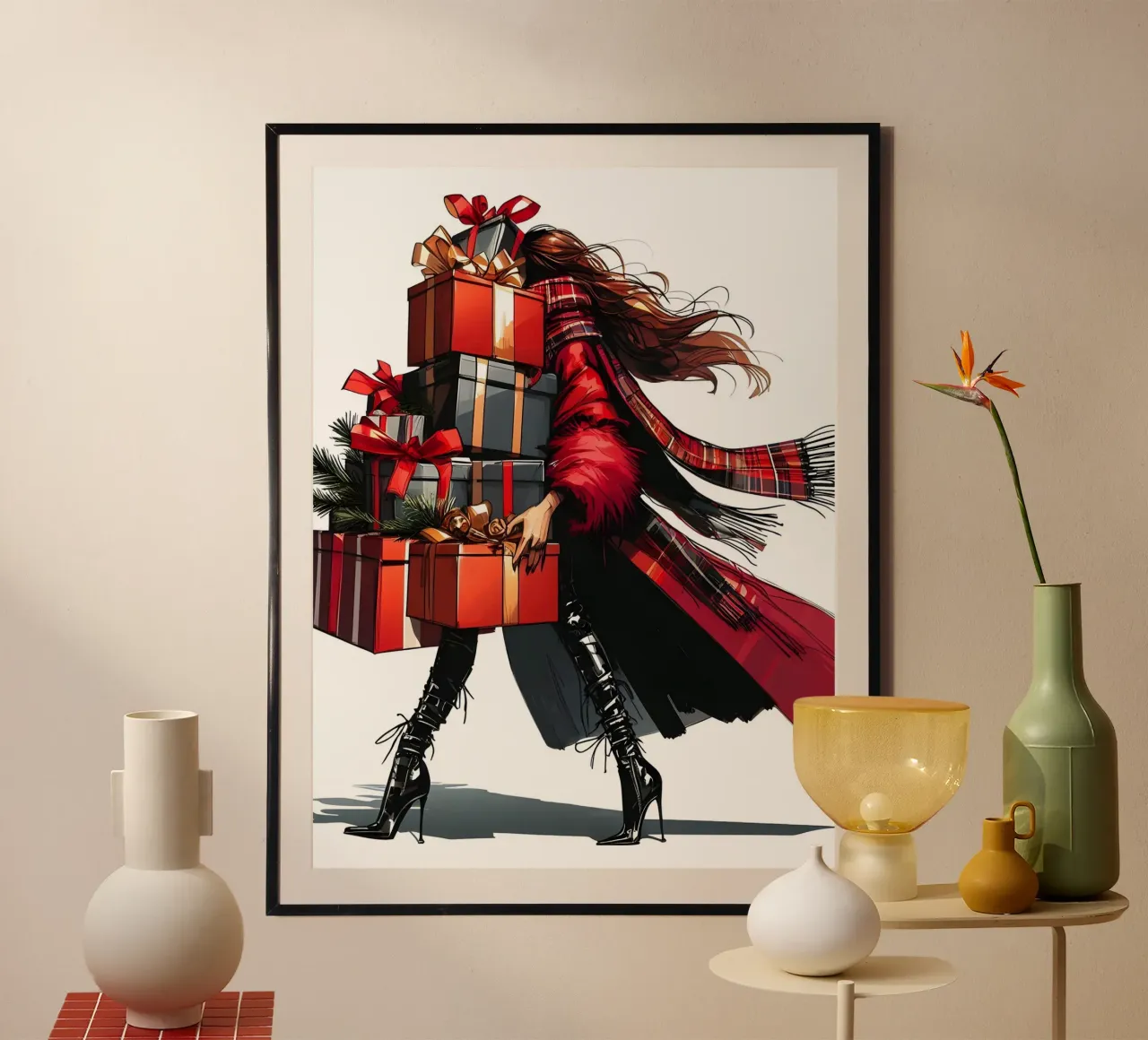 NATALE TUTTO IMPACCHETTATO carta hahnemühle da ARTOMATIC
