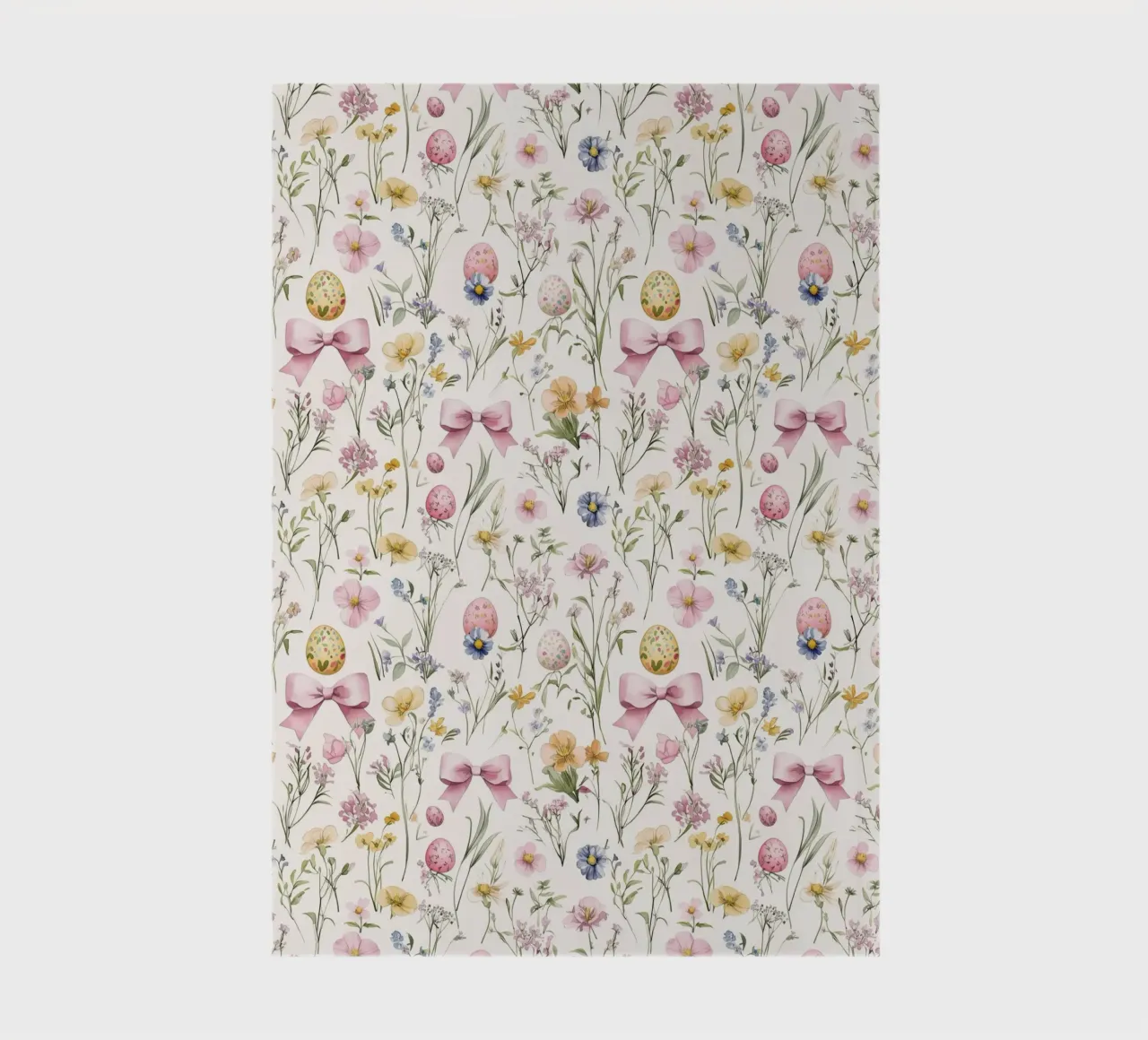 Vintage Botanical Pink Bows Easter Eggs Spring Boho Chic notebook by Gentle Echoes Art