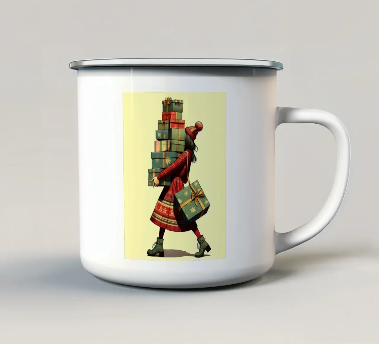 BUON NATALE tazza in smalto da ARTOMATIC