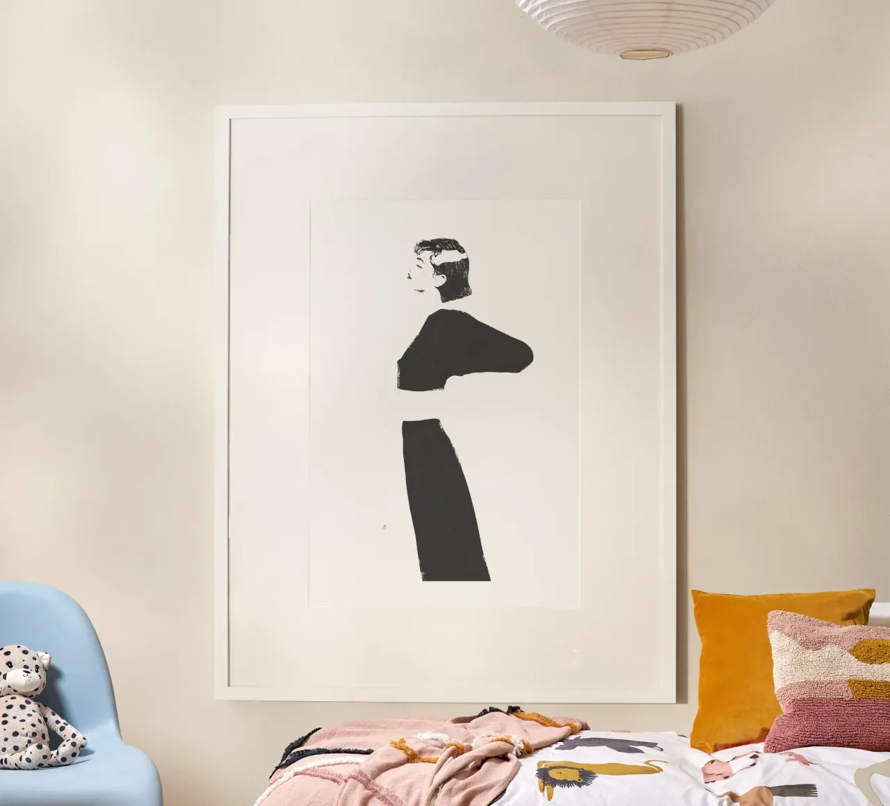 Untitled (Female Figure IX) poster with plastic frame by Manuel Rebollo
