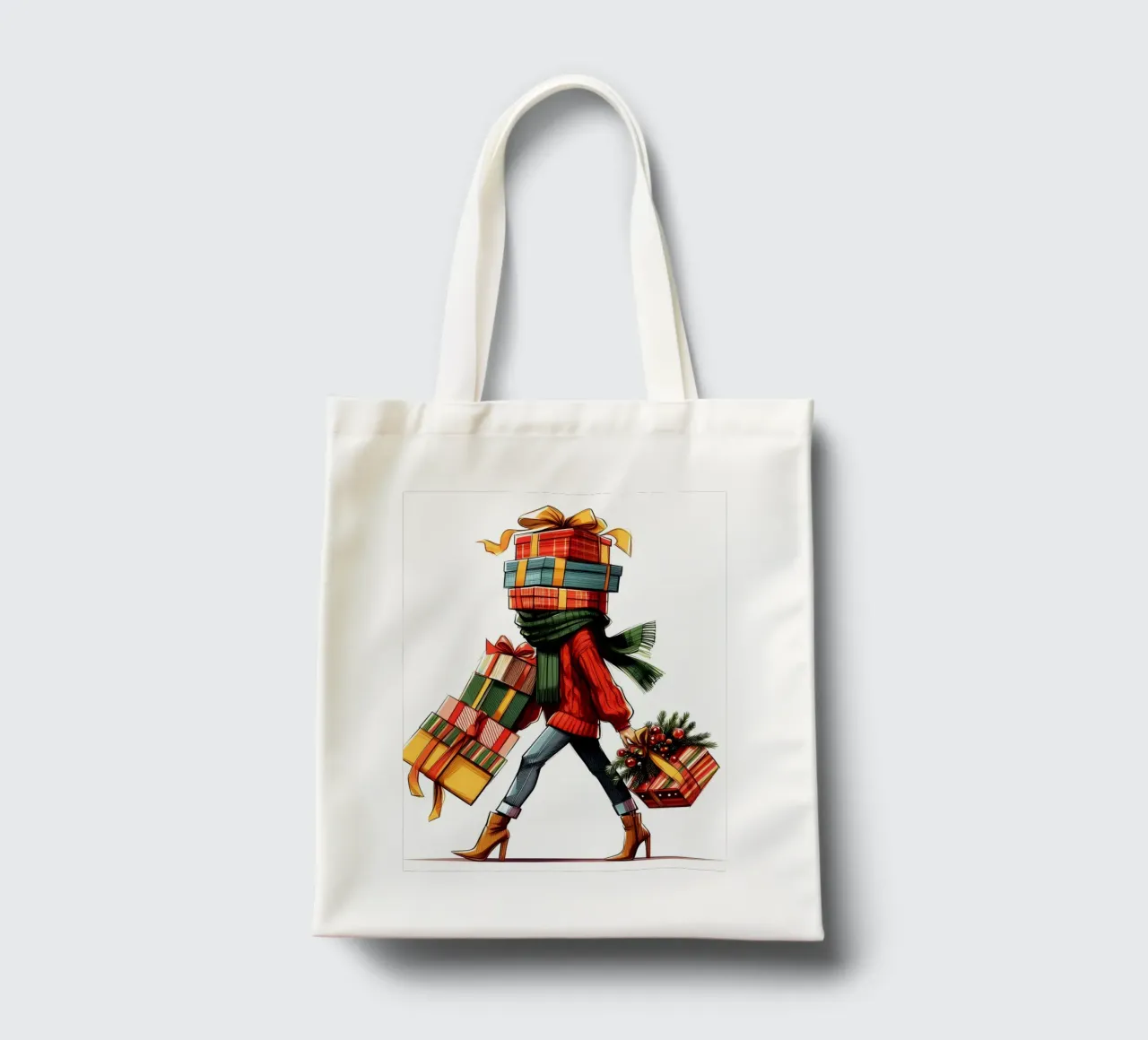 WEIHNACHTSGESCHENK VERPACKT Jutebeutel von ARTOMATIC