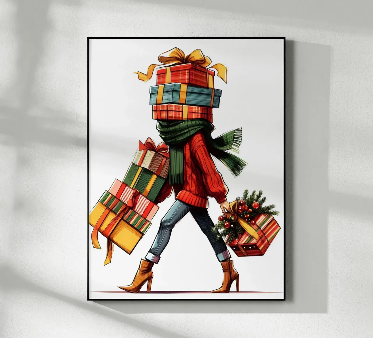 WEIHNACHTSGESCHENK VERPACKT Acryl-Glas von ARTOMATIC