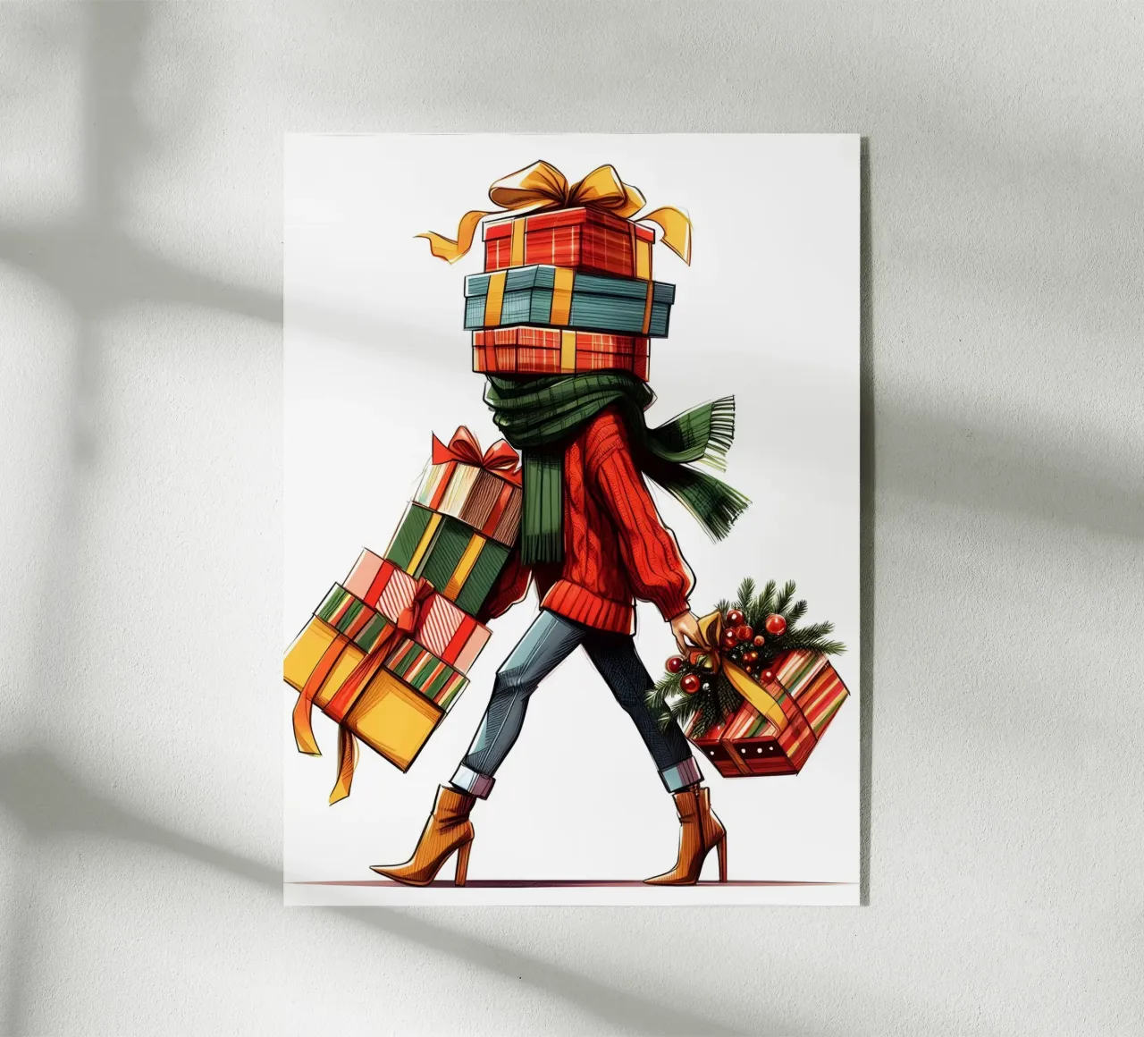 WEIHNACHTSGESCHENK VERPACKT Acryl-Glas von ARTOMATIC