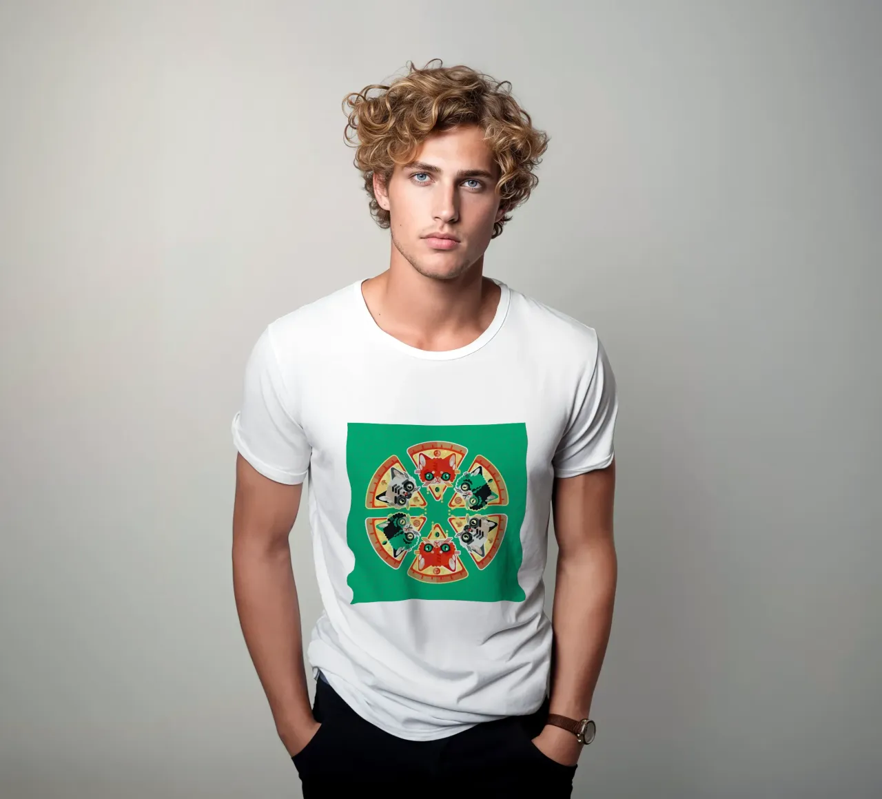 Pizza Slice Cats t-shirt da Chobopop