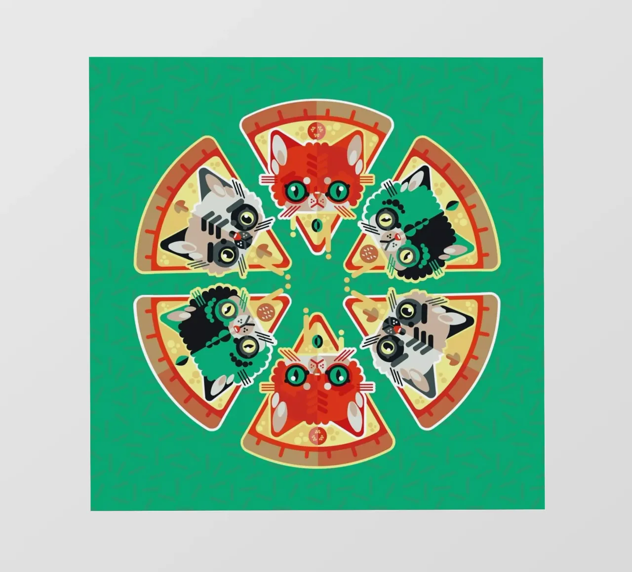 Pizza Slice Cats pellicola backlit da Chobopop