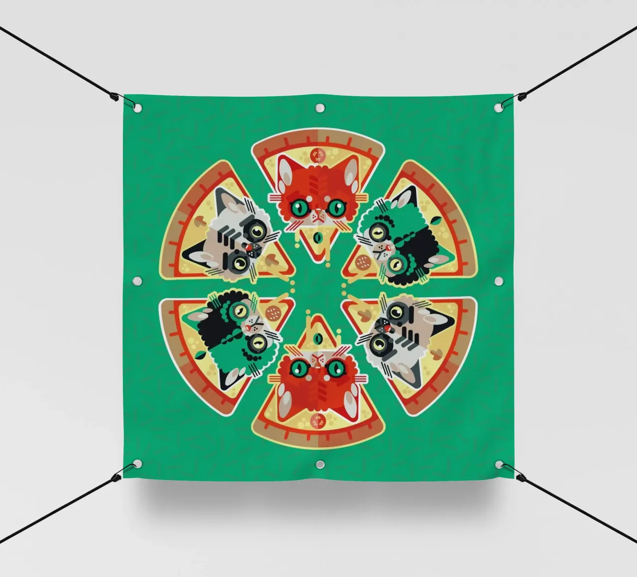 Pizza Slice Cats telo in pvc da Chobopop