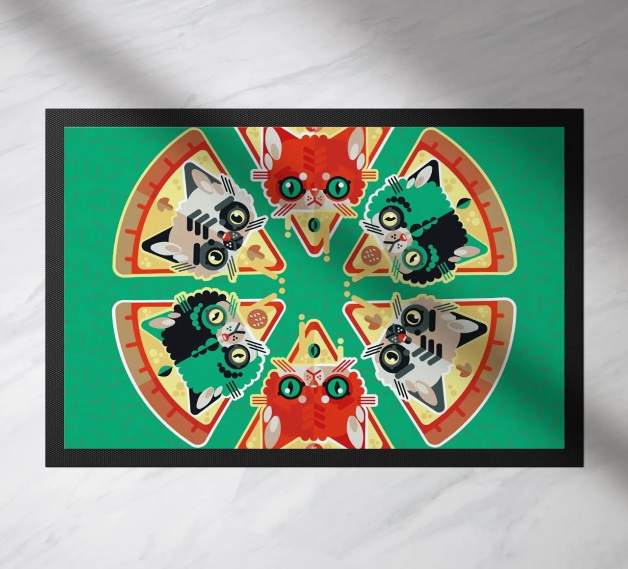 Pizza Slice Cats felpudo de Chobopop