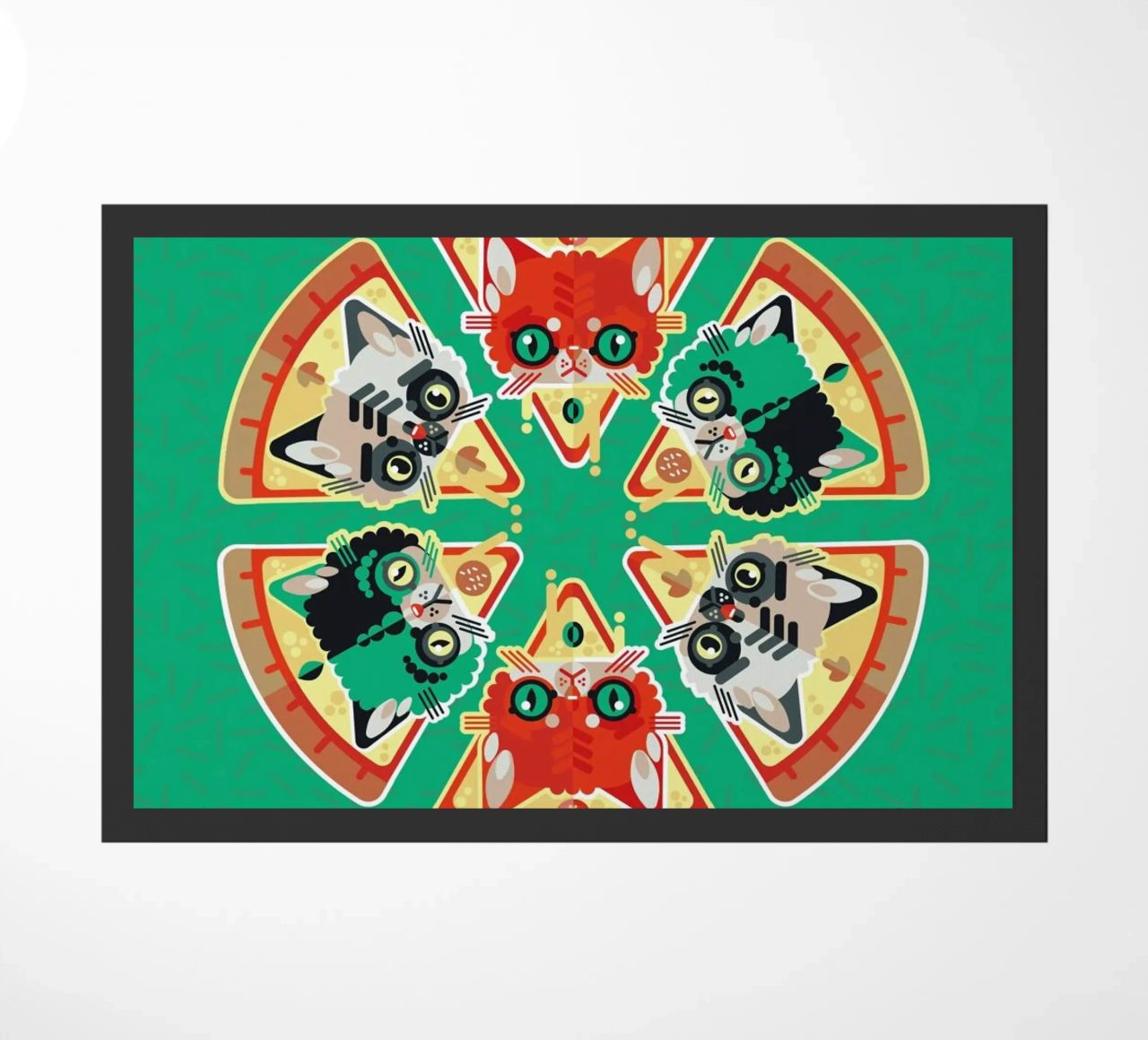 Pizza Slice Cats felpudo de Chobopop