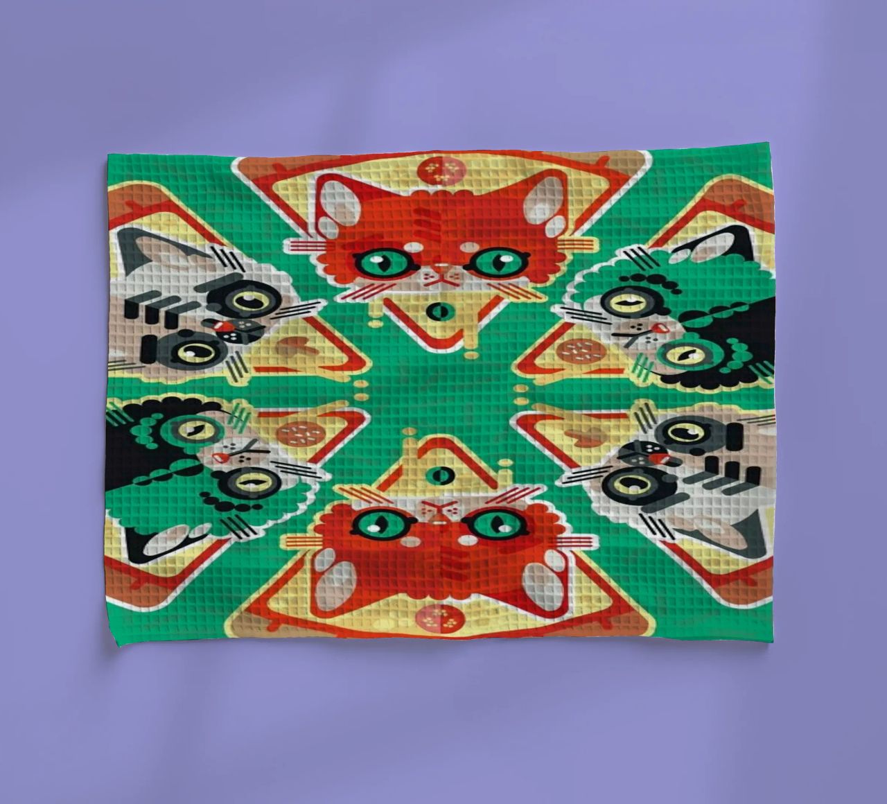 Pizza Slice Cats torchon de Chobopop