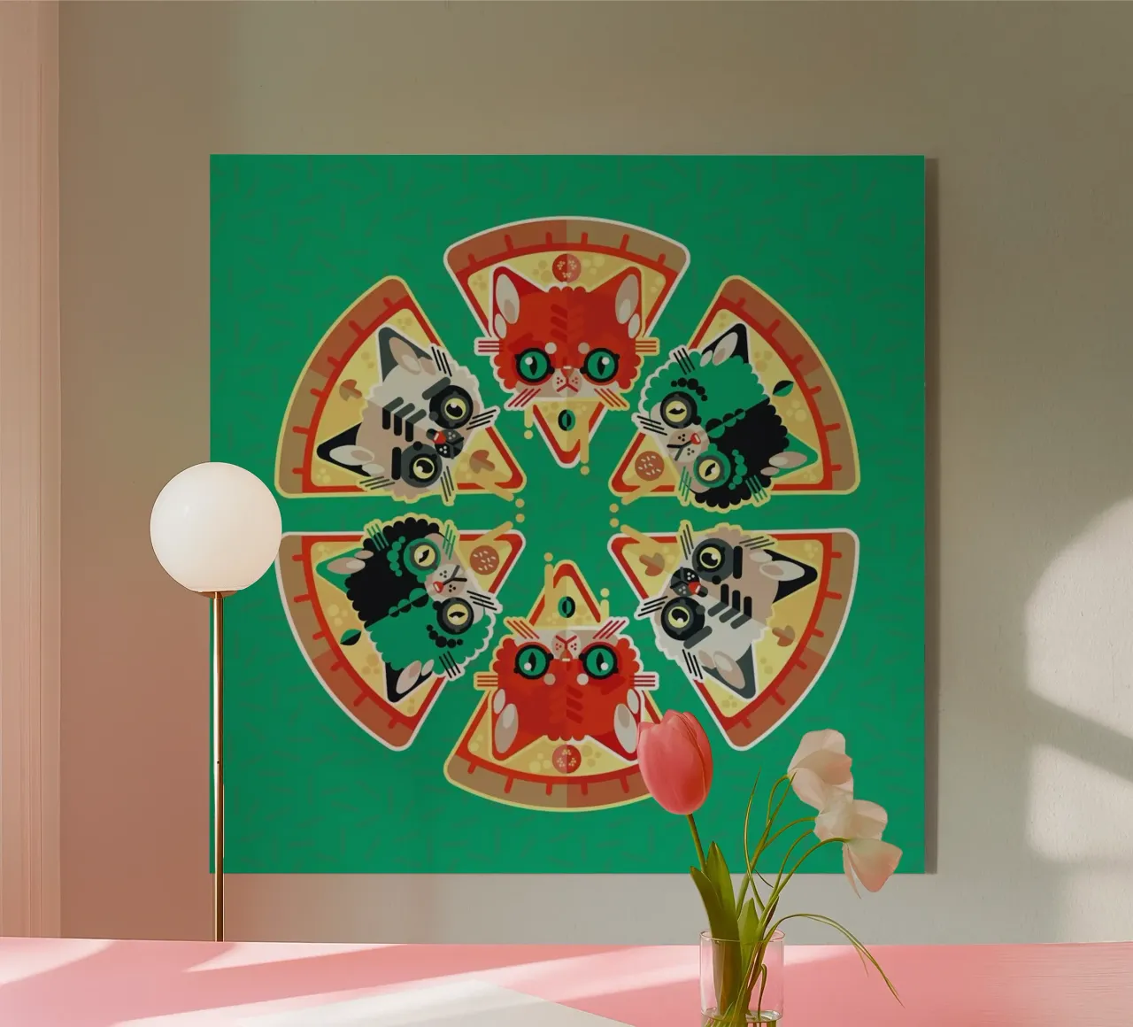 Pizza Slice Cats plexiglass da Chobopop