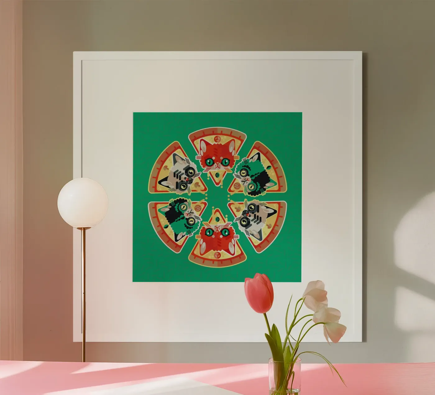 Pizza Slice Cats poster by Chobopop