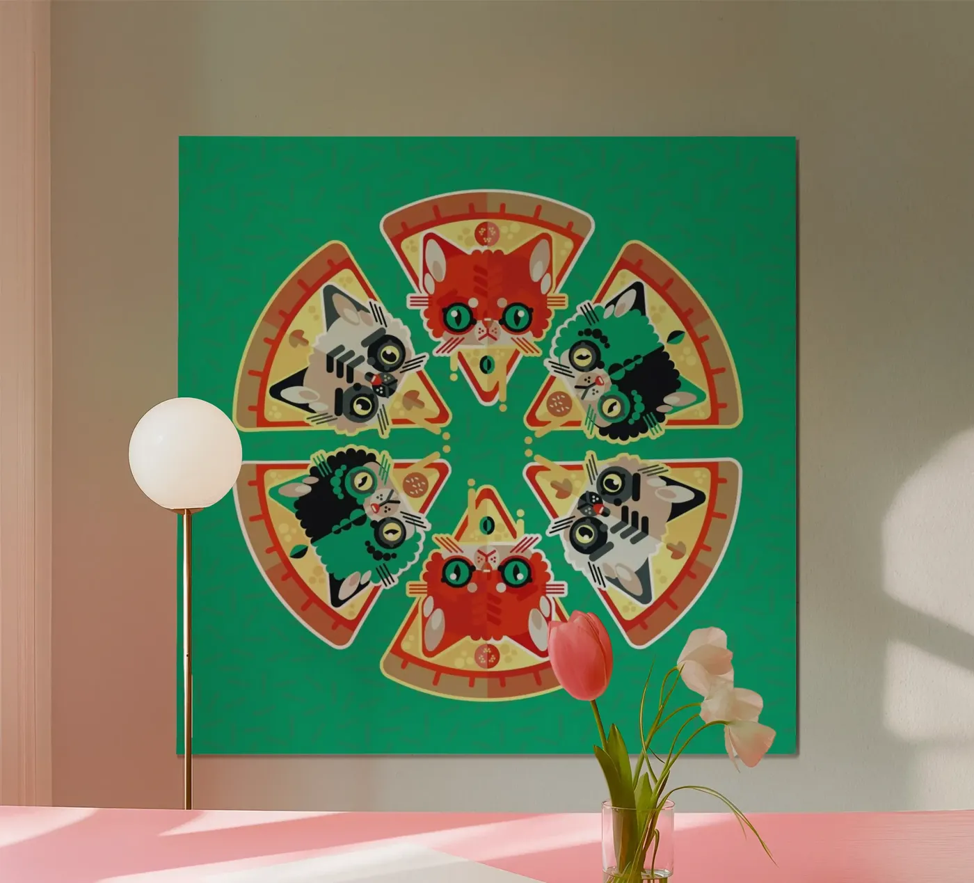 Pizza Slice Cats poster by Chobopop