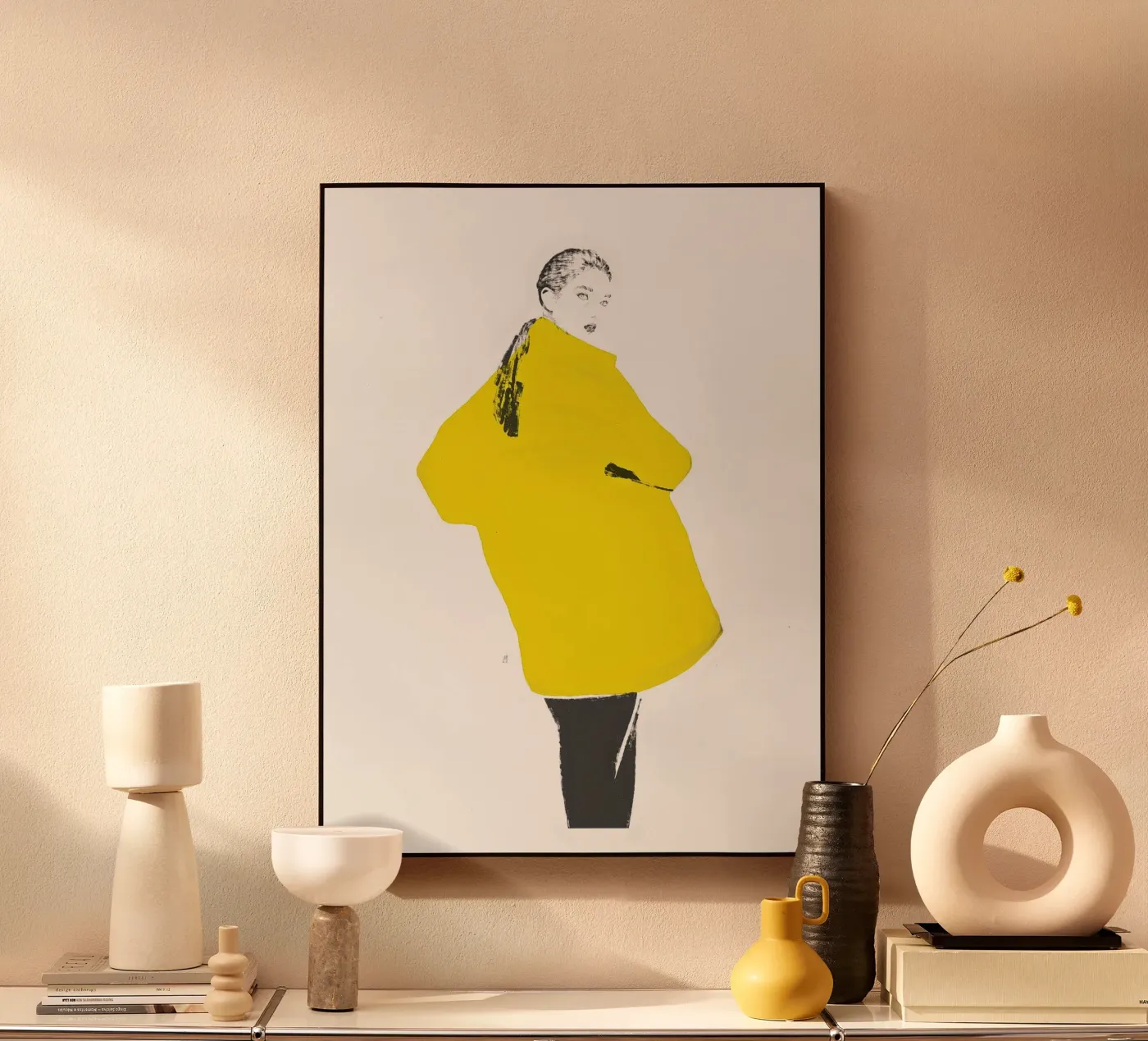 Untitled (Yellow Coat) plexiglass da Manuel Rebollo