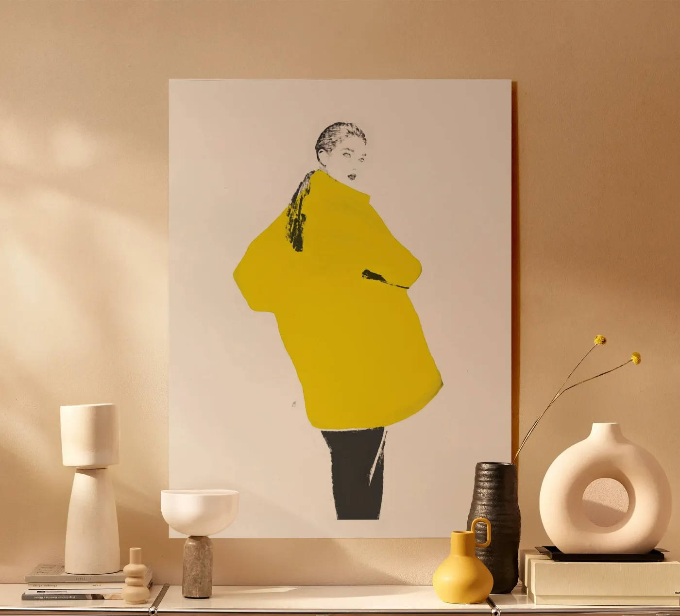 Untitled (Yellow Coat) plexiglass da Manuel Rebollo
