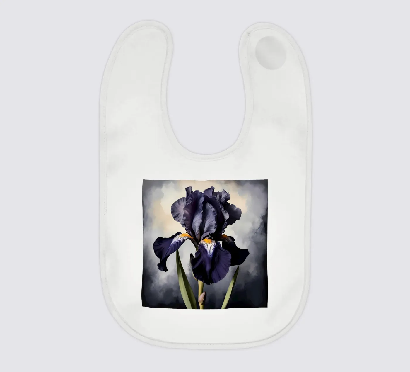 Schwarze Iris Babylätzchen von Artistic-shop