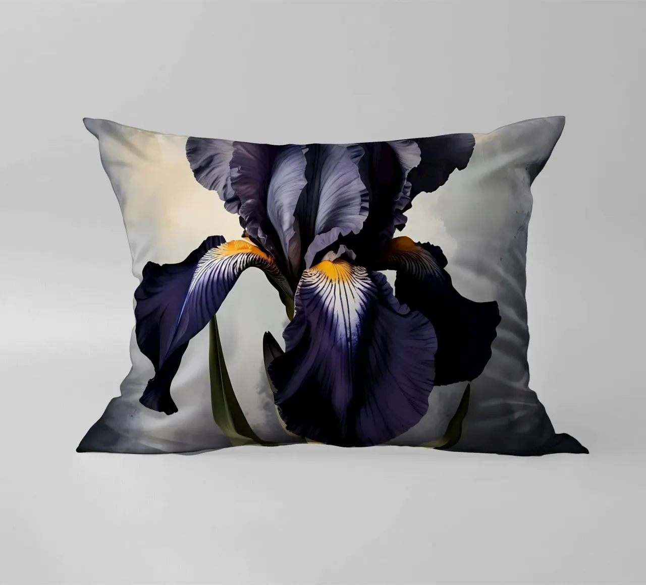 Iris nero cuscino da Artistic-shop