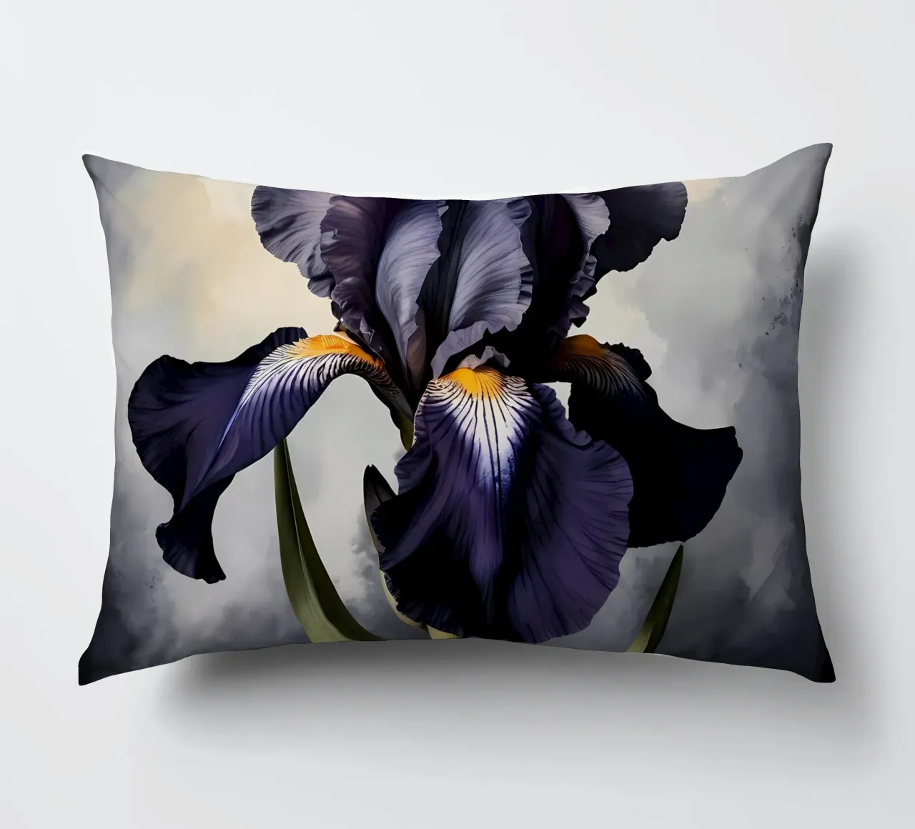 Iris nero cuscino da Artistic-shop