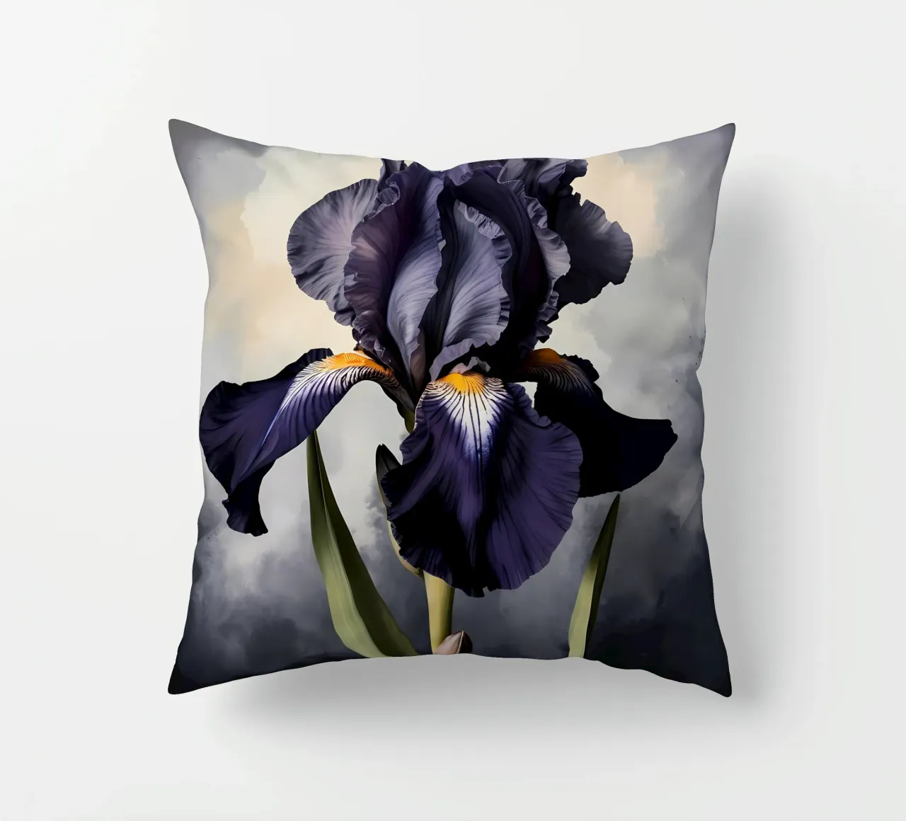 Iris nero cuscino da Artistic-shop