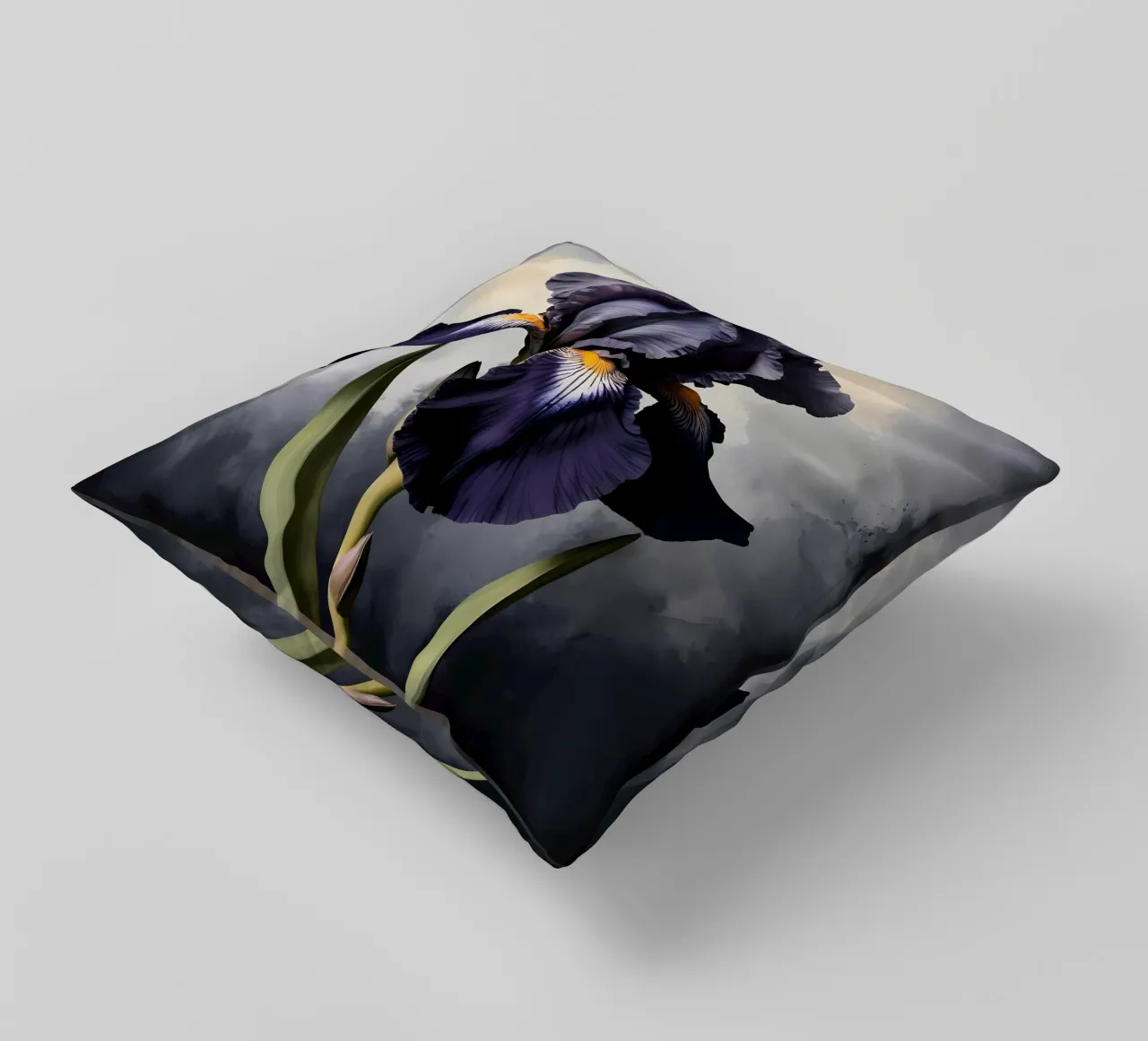 Iris nero cuscino da Artistic-shop