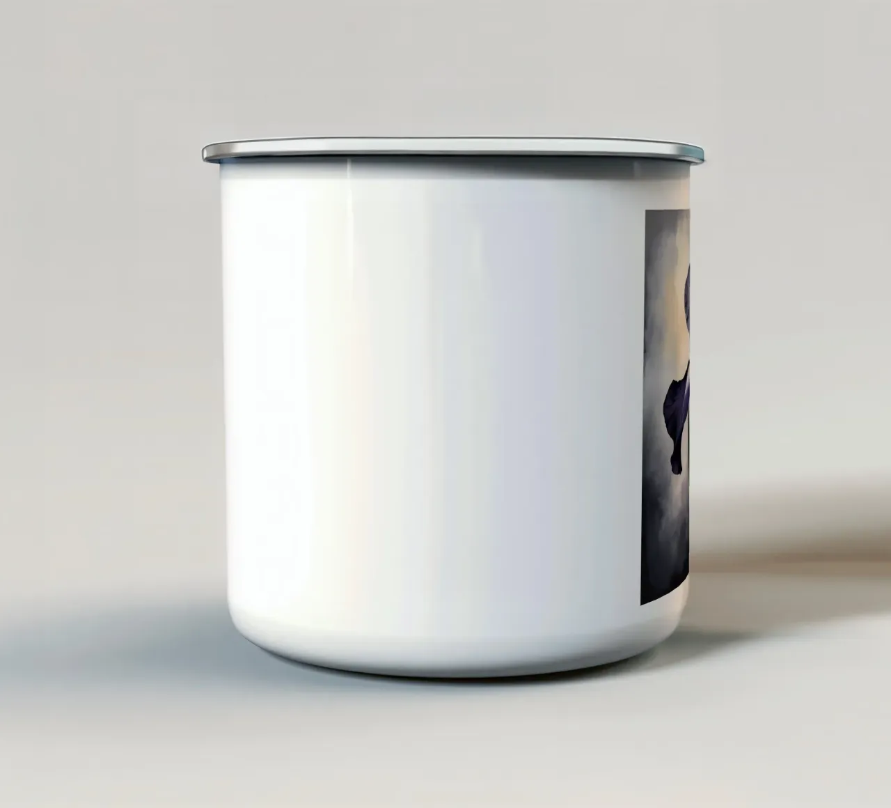 Iris nero tazza in smalto da Artistic-shop