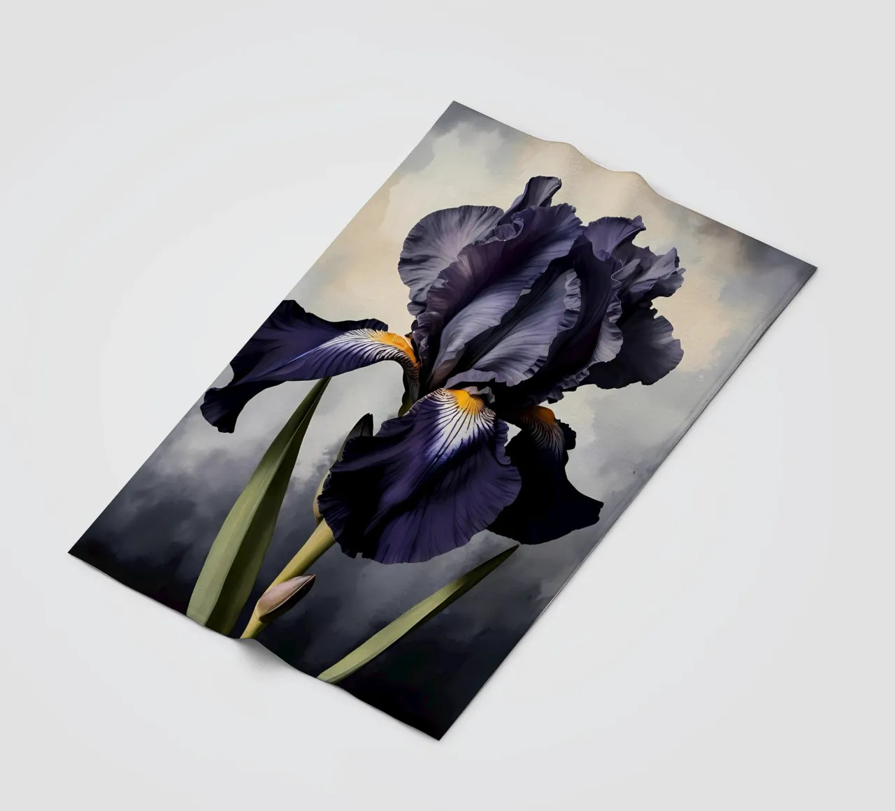 Black Iris Fleecedecke von Artistic-shop