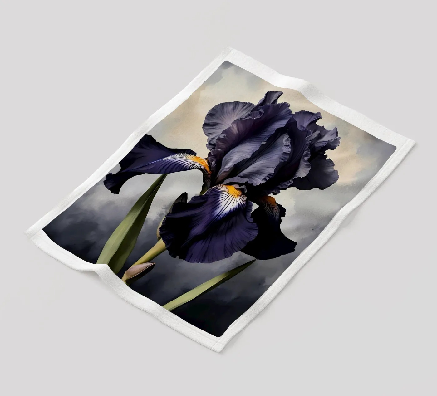 Iris nero coperta in pile da Artistic-shop